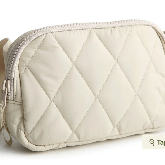 Vera Bradley Woodward Small Belt Bag in Nylon Pumice Stone (Off White) - Picture 2 of 12